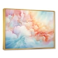 thumbnail image 2 of Designart "Dawn Clouds Alcohol Ink Horizon" Clouds Floater Framed Canvas Prints, 2 of 5