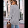 thumbnail image 4 of Cárdigan Extragrande de Punto Suave para Mujer con Bolsillos Gris L, 4 of 7