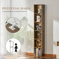 oneinmil Bookcase and Bookshelf, Floor Standing 6Story High Bookshelf