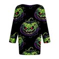 thumbnail image 4 of MVRLSH Womens Tops Blouse Casual Spring Graphic Printed Short Sleeve Round Neck Daily Wear Tees Loose Fit Blouses Colorful - M, 4 of 5