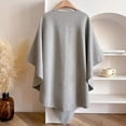thumbnail image 5 of The Fleece Drape Shawl, Women Fall Winter Elegant Knitted Shawl Wrap, Soft Open Front Poncho Sweater with Loop, 5 of 9