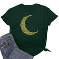 thumbnail image 6 of Penkiiy Muslim Ramadan T-Shirt for Women Women's Cute Graphic T-Shirts Crewneck Short Sleeve Moon PrintCasual Tee Tops 2XL Green, 6 of 6
