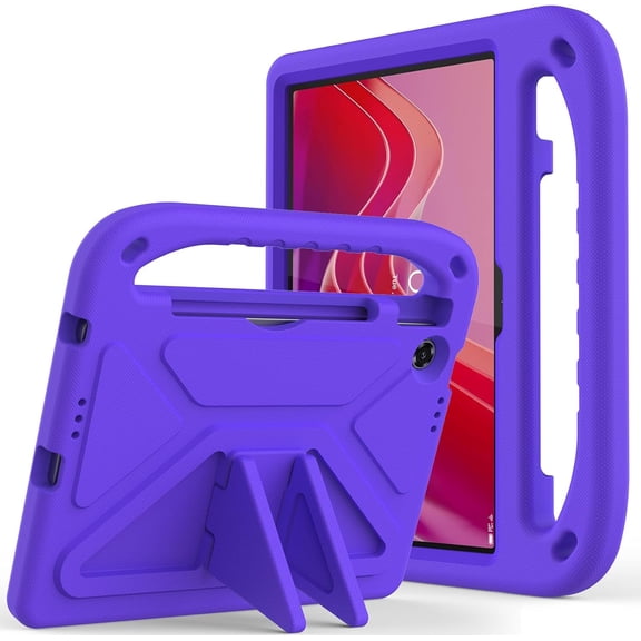 HCTian Kids Case Compatible with Lenovo Tab 10.1" TB-311FU (10.1") 2025, Lightweight EVA Shockproof Stand Protective Case, Kid Friendly Cute Tablet Cover W Shoulder Strap