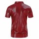 thumbnail image 5 of pstuiky camisetas para hombre, Camisa de manga corta con botones y cuello abatible con purpurina de color liso para hombre camisetas de hombre s, 5 of 5