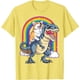 thumbnail image 3 of Camiseta con diseño de unicornio Corgi montando dinosaurio T Rex, bonita camiseta para niños, niñas, regalo de arcoíris, camiseta gráfica de galaxia espacial Corgicorn, camisetas estéticas, 3 of 5