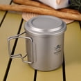 thumbnail image 3 of Taza de té de titanio con mango plegable para acampar al aire libre, 3 of 8
