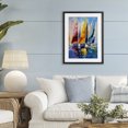 thumbnail image 2 of Stupell Industries Colorful Sails Regatta Black Framed Print Under Glass, design by LSR Design Studio, 23 x 17, 2 of 10