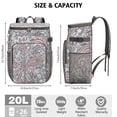 thumbnail image 3 of Antique French Country Insulated Cooler Backpack - 20L Rustic Paisley Design Leakproof Lunch Bag, Lightweight for Camping, Hiking & Road Trips, 3 of 5