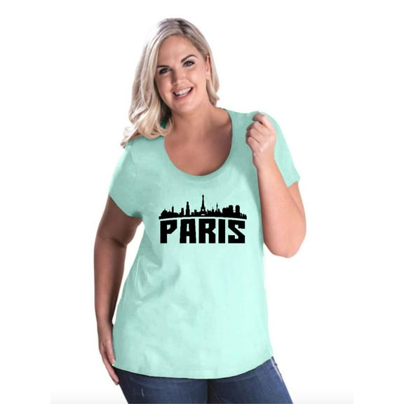 NIB - Women's Plus Size Curvy T-Shirt - Paris