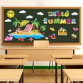 thumbnail image 3 of Hello Summer Bulletin Board Decoration Big Island Beach Style Cutouts for Classroom Summer Theme Bulletin Board for Home Office Blackboard Wall Decor, 3 of 5