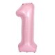 thumbnail image 1 of Whataatahia Globos de papel de aluminio grandes número 0 1 de 40 pulgadas para decoración de fiesta de cumpleaños de bebé (rosa 1), 1 of 2