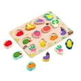 thumbnail image 3 of Rompecabezas de madera Rompecabezas de madera Peg Puzzle Juguete Educación colorida Forma múltiple frutas Yotijar none, 3 of 6