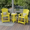 thumbnail image 2 of Wildridge Heritage High Adirondack Chair, Lemon Yellow - All-Weather Recycled Plastic Furniture for Patio, Deck, Lawn, 2 of 4