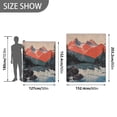 thumbnail image 6 of Yayeee Throw Blanket for Couch Soft Warm 60" x 80" Sofa Chair Bed Decoration, Mountains at Dawn, 6 of 7