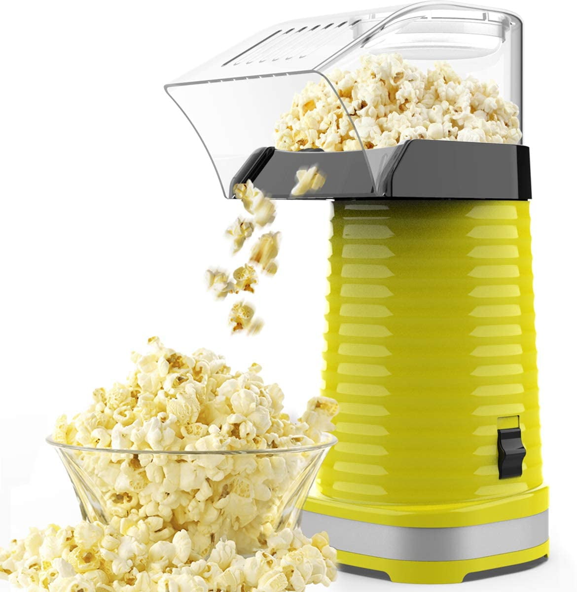 Vminno 1200W Fast Hot Air Popcorn Popper - 4.5 Quarts, Electric Popcorn  Machine with Measuring Cup - Safety ETL Approved, BPA-Free, Air Popper  Popcorn