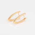 thumbnail image 3 of Modernas Arracadas en V para Dama con Swarovski Oro 18K Lam dorado Unitalla, 3 of 7