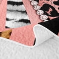 thumbnail image 5 of Erosebridal Princess Bow-tie Boys Girls Bed Spread Queen, Pink Cheetah Print Queen Coverlet Set, 3 Pieces, 5 of 7
