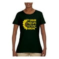 thumbnail image 2 of Wild Bobby, I'm Sunshine Mixed With A Little Hurricane , Inspirational/Christian, Women Graphic Tee, Forest Green, 3X-Large, 2 of 5