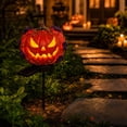 thumbnail image 6 of PYURTEP Halloween Solar Lights Outdoor, LED Light‑Up Pumpkin Stake Lights, Spooky Waterproof Outdoor Solar Lights for Yard Pathway Halloween Decor, 6 of 7