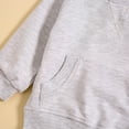 thumbnail image 6 of YWDJ Toddler Kids Boys Girls Fashion Cute Solid Color Long Sleeve Pocket Hooded Sweatpants Suit Gray 6 Months, 6 of 9