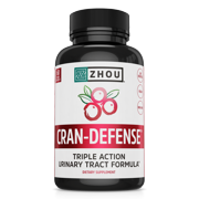 Cran Defense Triple Action Urinary Tract Formula, 60 CT, D-Mannose with Cranberry Concentrate by Zhou Nutrition
