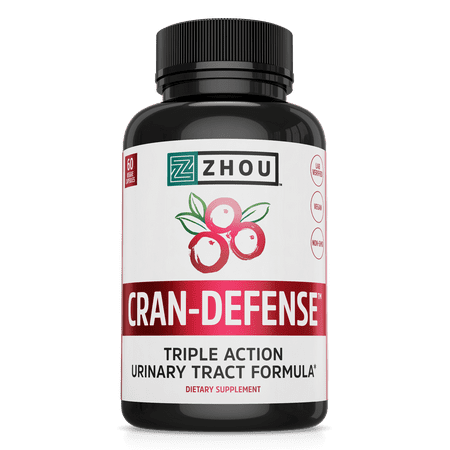 Cran Defense Triple Action Urinary Tract Formula, 60 CT, D-Mannose with Cranberry Concentrate by Zhou Nutrition