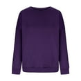 thumbnail image 5 of Women's Casual Long Sleeve Crew Neck Sweatshirt Top Loose Fit Pullover Sweater Oversized Trendy Streetwear Soft Fleece Lined Winter Fall Basic Sweatshirts, 5 of 5