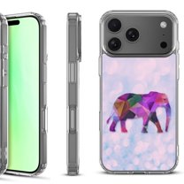 For iPhone 17 Pro Shockproof Protective Phone Case, by OneToughShield - Elephant /Polygon