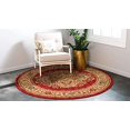 thumbnail image 3 of Unique Loom 3122479 Tapis Rond Arsaces 8 x 8 Pi, Rouge, 3 of 5
