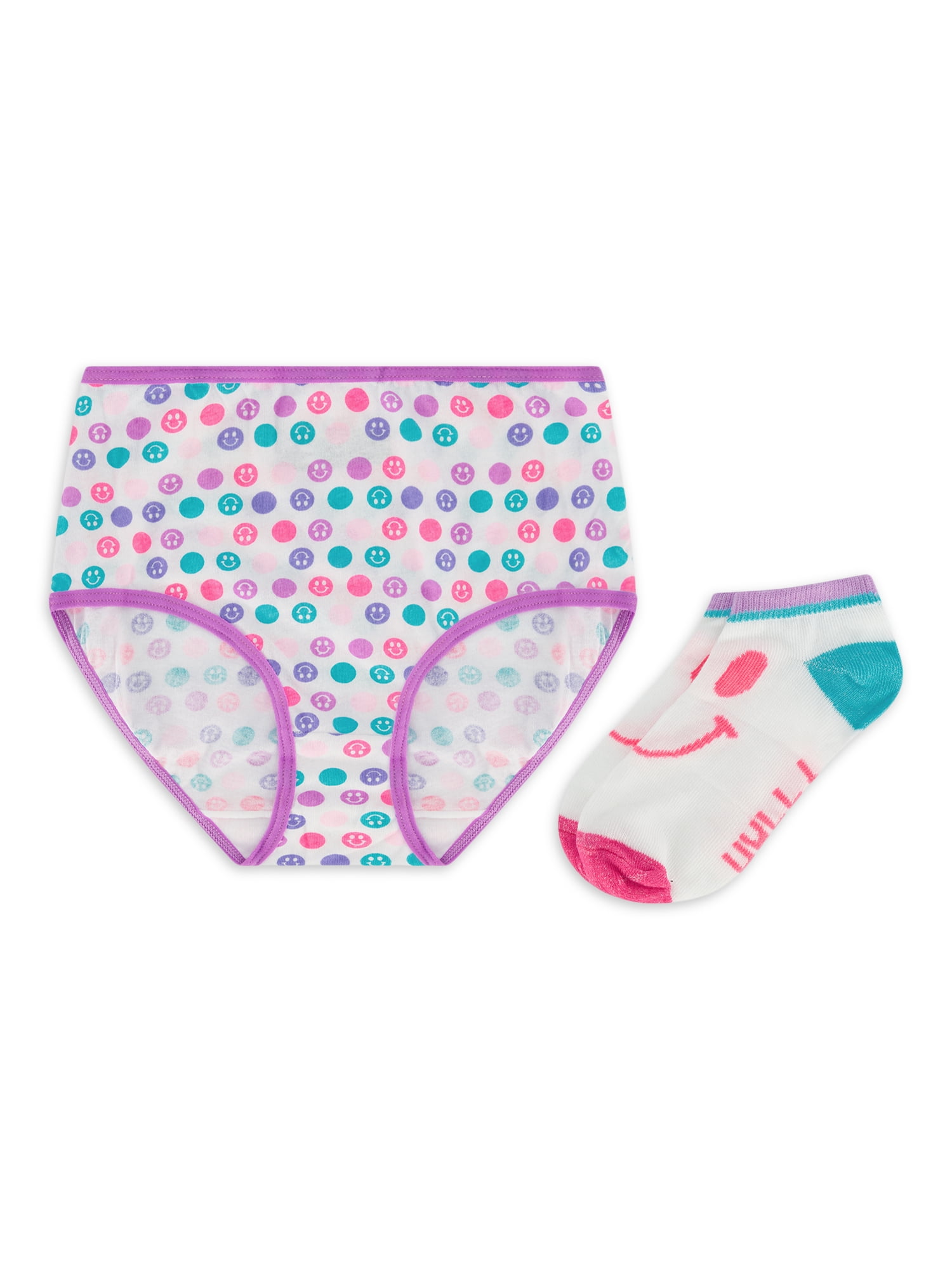 Wonder Nation Girls Bikini Underwear + Socks 7pcs, Sizes 14