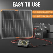 SUNAPEX 50W Flexible Solar Panel with MPPT Charge Controller, Solar Battery Charger Maintainer, 12V Waterproof Solar Trickle Charger for Car, Motorcycle, Boat, Marine, RV, Trailer, Tractor,Truck, etc