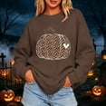 thumbnail image 2 of GYUJNB Womens Leopard Pumpkin Heart Graphic Sweatshirt Crew Neck Oversized Long Sleeve Pullover Fall Thanksgiving Top,S, 2 of 6