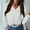 White, variant on Women's Cropped Cardigan V-Neck Button Down Knitted Sweater 3/4 Sleeve Blue S TP181