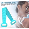thumbnail image 4 of Extra Long 90cm/36inch Silicone Back Scrubber For Shower, Double Sided Bath Body Scrubber, Deep Clean Exfoliating Improve Back Acne, Easy To Clean, Co, 4 of 5