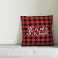 thumbnail image 2 of Creative Products All Is Calm, All Is Bright in Buffalo Check Plaid 18x18 Spun Poly Pillow, 2 of 2