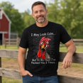 thumbnail image 5 of Funny Chicken Graphic T-Shirt – I May Look Calm Humor Tee, Unisex Cotton Shirt, 5 of 9