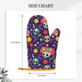thumbnail image 4 of XMXT Silicone Oven Mitts, Colorful Ethnic Style Skull Thickened Non-Slip Oven Gloves, 2 Pcs, 4 of 9