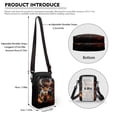 thumbnail image 6 of HELLHERO American Flag Deer Crossbody Sling Bags with Double Deck for Casual Use, 6 of 7