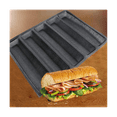 thumbnail image 4 of 2Pcs Silicone Perforated Baking Forms Sandwich Mold French Bread Pan Food Mat 5 Loaf Non-Stick Baking Liners, 4 of 7