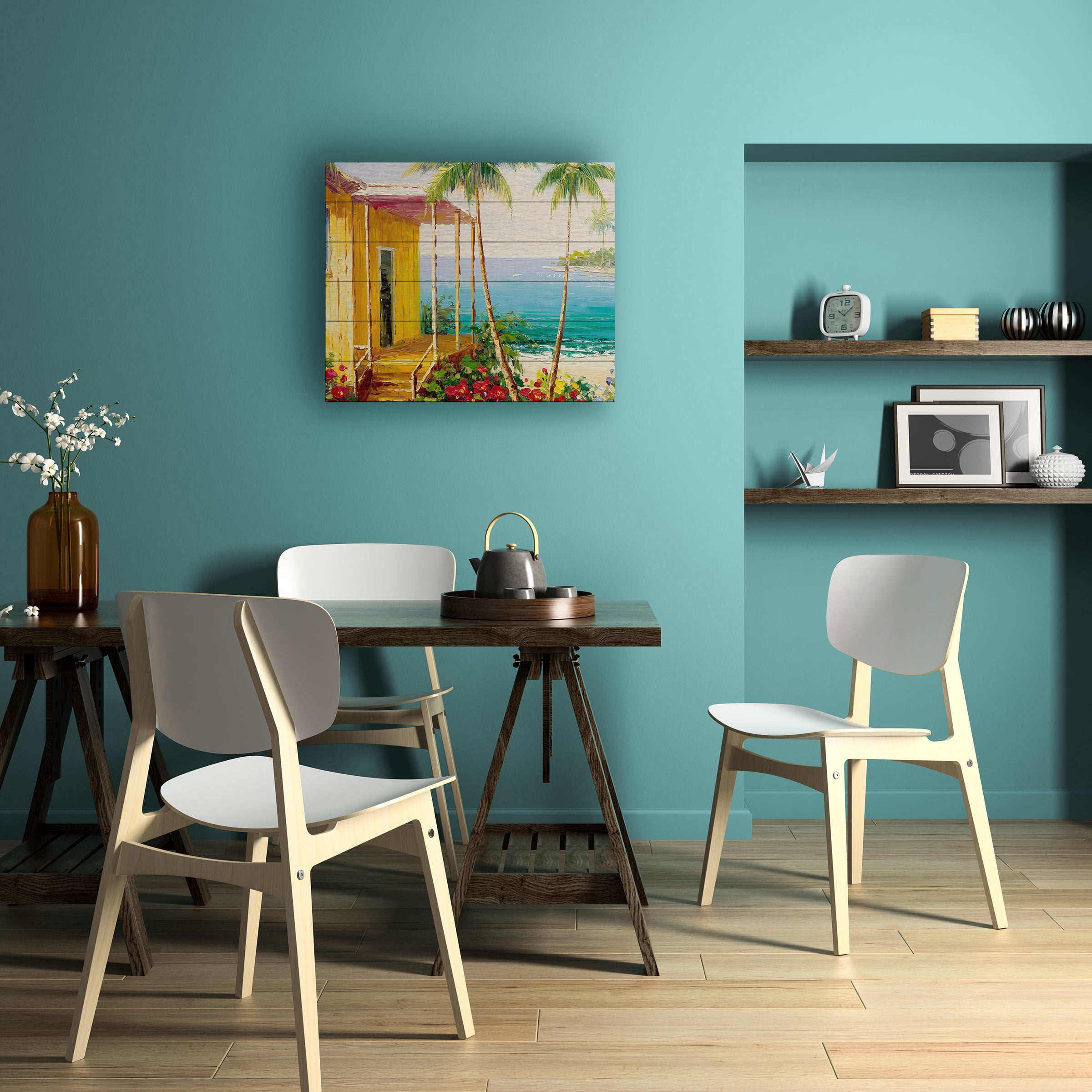 Trademark Fine Art 'Key West Villa' Wooden Wall Art Art by Rio