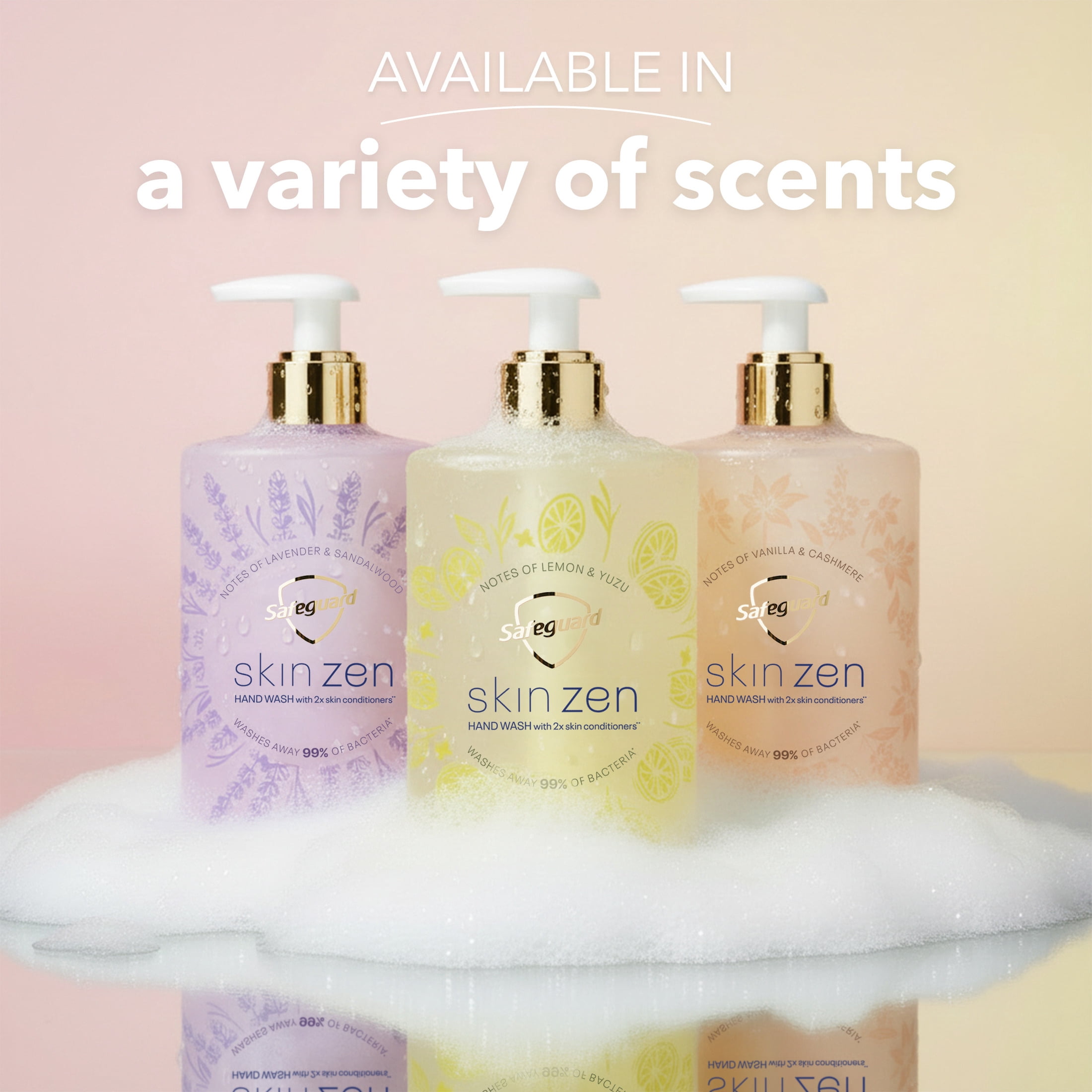 Safeguard Skin Zen Liquid Hand Soap, Notes of Vanilla & Cashmere, 16 fl oz