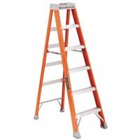 FS1500 Series Fiberglass Step Ladder, 8 ft x 24 7/8 in, 300 lb Capacity, Sold As 1 Each