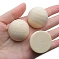thumbnail image 7 of Natural Half Wooden Balls,20pcs 35mm Diameter Unfinished Wooden Balls Split Wood Beads No Holes Hemisphere Wood Ball Crafts Supplies for DIY Projects Kids Art, 7 of 7