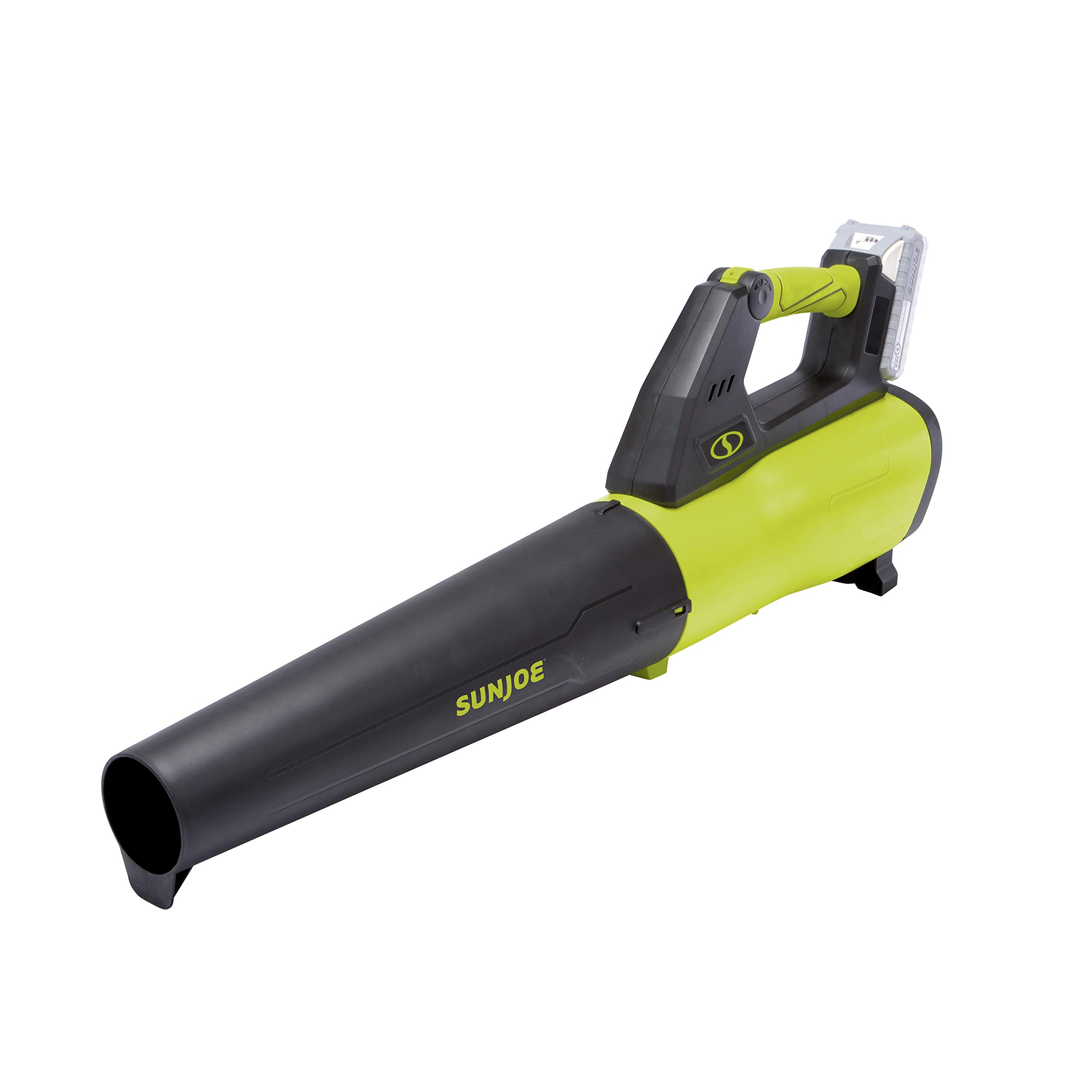 Restored Premium Sun Joe 24V-JB-LTE 24-Volt 385-CFM Amp Turbine Cordless Jet Leaf Blower, Kit (w/2.0-Ah Battery + Quick Charger) (Refurbished)