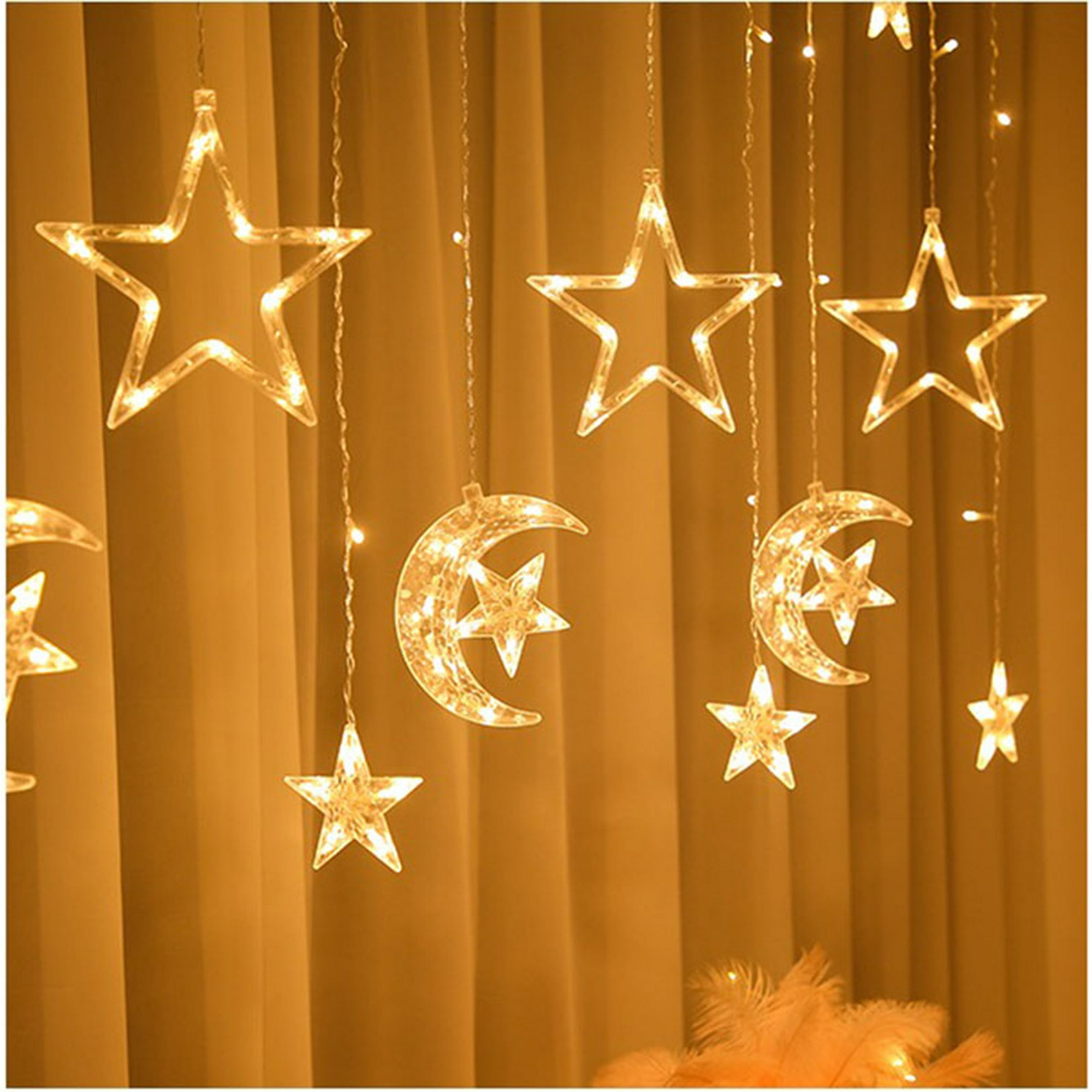 Led Moon Star Curtain Lights String Lights Ice Strip Lights ...