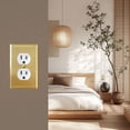 thumbnail image 5 of Rio Salto BRASS Deco Collection Midsize Wall Plates Decorator Quad Rocker Receptable Wall Plate Light Switch Cover Wallplate Covers 4 Gang Large Modern Linear 4-Gang Rocker 1-Pack, 5 of 9