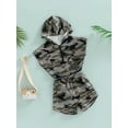 thumbnail image 3 of Franhais 2 Pcs Infant Casual Outfits, Toddler  Camouflage Print Zip Pullover + Shorts with Bow, 3 of 9