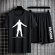 thumbnail image 1 of Eminem-Camiseta ajustada con estampado sombreado para hombre, pantalones cortos, traje deportivo de manga corta, camisetas informales de gran tamaño, pantalones cortos de Hip Hop, conjuntos de dos pie, 1 of 4