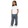 thumbnail image 5 of LNZGNM Baggy Sweat Pants for Boy Graphic Print Lounge Pants Trendy Joggers Drawstring Elastic Waist Open Bottom Trousers with Pockets for Hiking 3-15 Years, Navy, 5 of 8