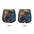 thumbnail image 5 of Lsque Neon Seahorse Underwater Realm Printed Women's Running Shorts with Liner Pockets,Elastic Quick Dry Workout Athletic Gym Yoga Shorts,Womens High Waist Shorts-Medium, 5 of 9